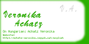 veronika achatz business card